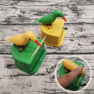HCM - Hủ đựng tăm chim sẻ tự gắp tăm khi nhấn độc đáo cho bàn ăn thêm sinh động