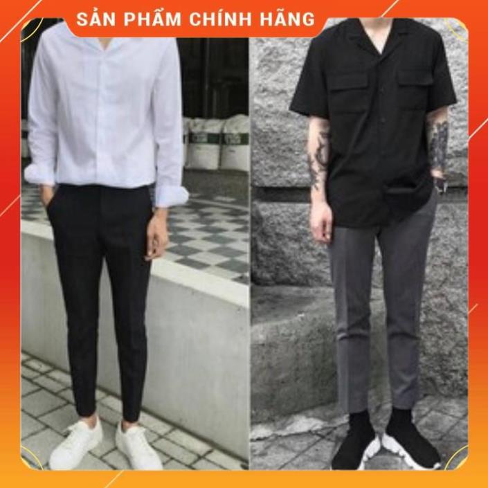 Quần tây âu (2 Màu ĐEN XÁM) Nam Nữ Unisex [Thời trang nam]