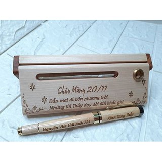 BÚT GỖ KHẮC TÊN QUÀ TẶNG 20/11