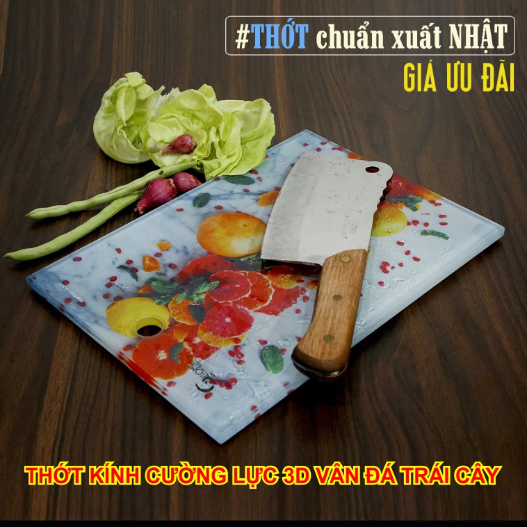 Thớt kính cường lực kháng khuẩn 1 thớt dùng cả đời - dễ vệ sinh luôn sáng bóng - tránh lây lan vi khuẩn