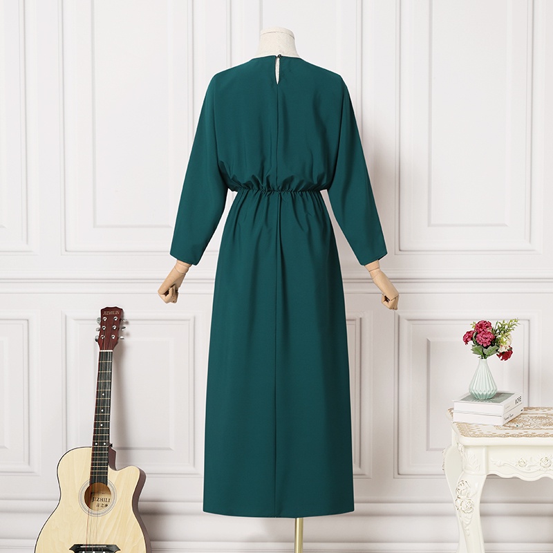 Đầm Nữ Tay Ngắn Cổ Tròn Màu Trơn Thời Trang ZANZEA