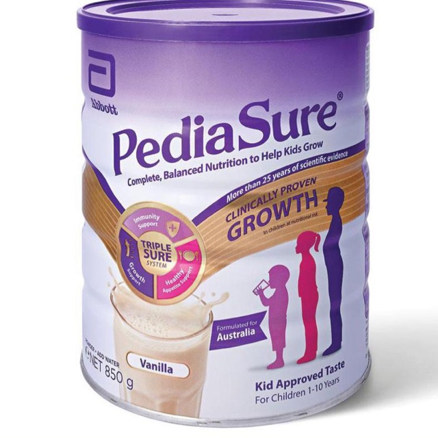 Pediasure Úc nắp tím cho bé từ 1y