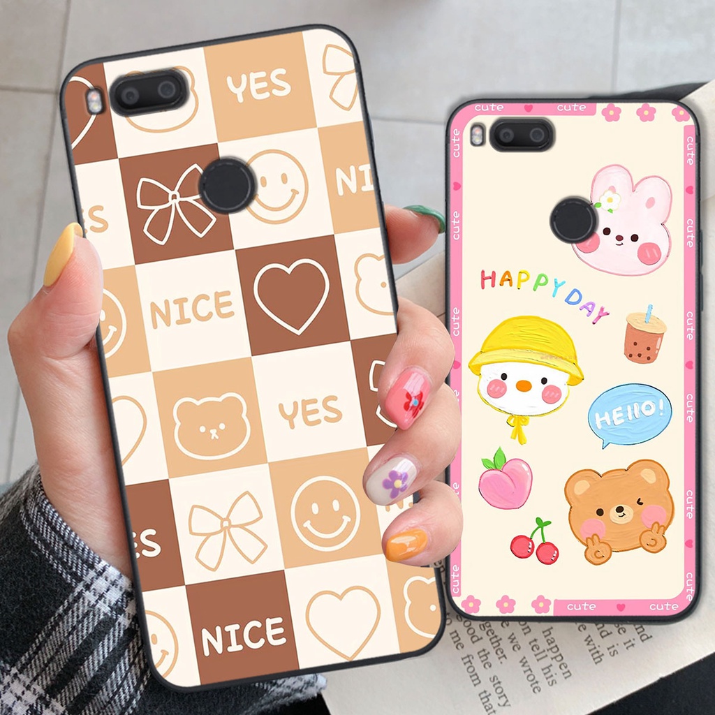 Ốp lưng Xiaomi REDMI 5X / MI A1 happy day, gấu bear dễ thương - BỀN - ĐẸP -BAO GIÁ TOÀN THỊ TRƯỜNG