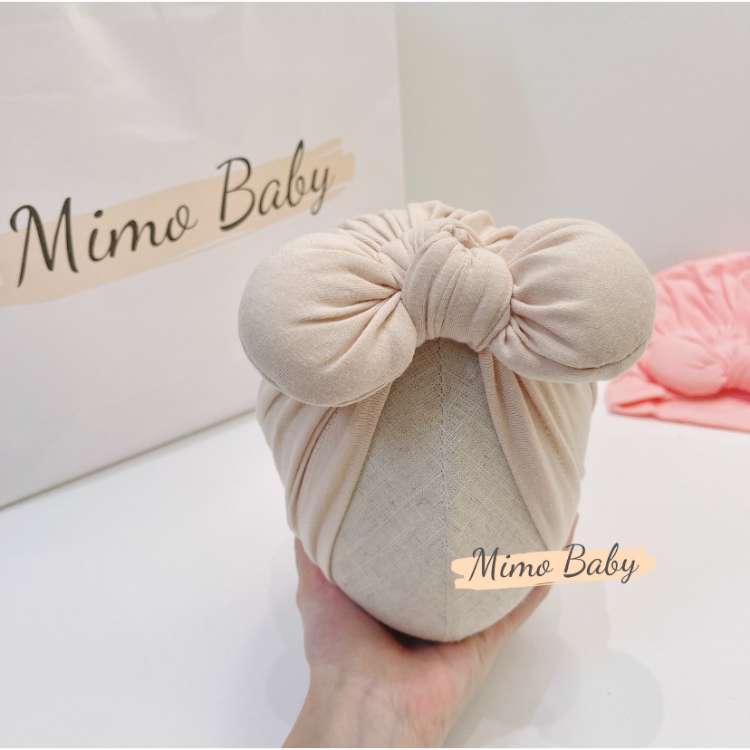 Mũ nón turban nơ phồng siêu cute cho bé gái 1-3 tuổi MTB93 Mimo Baby