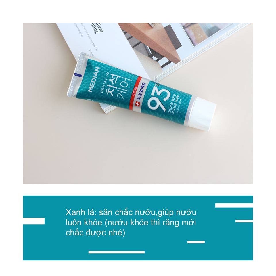 Kem Đánh Răng Giúp Trắng Răng, Giảm Ố, Loại Bỏ Mùi Hôi Median Dental IQ 93% Toothpaste 120g