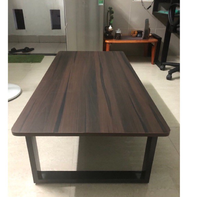 Bàn xếp (MDF) phũ melamin chân sắt gấp ngồi bệt (40*80*35)