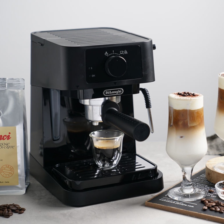 [GIÁ SỐC - HÀNG CHÍNH HÃNG] Máy pha cà phê cao cấp Espresso, thương hiệu Delonghi EC235.BK (Công suất 1100W)