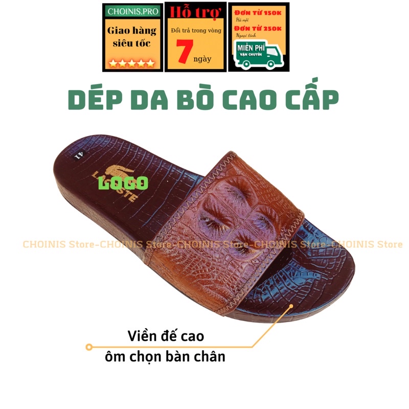 Dép da dập vân cá sấu độc đáo CHOINIS