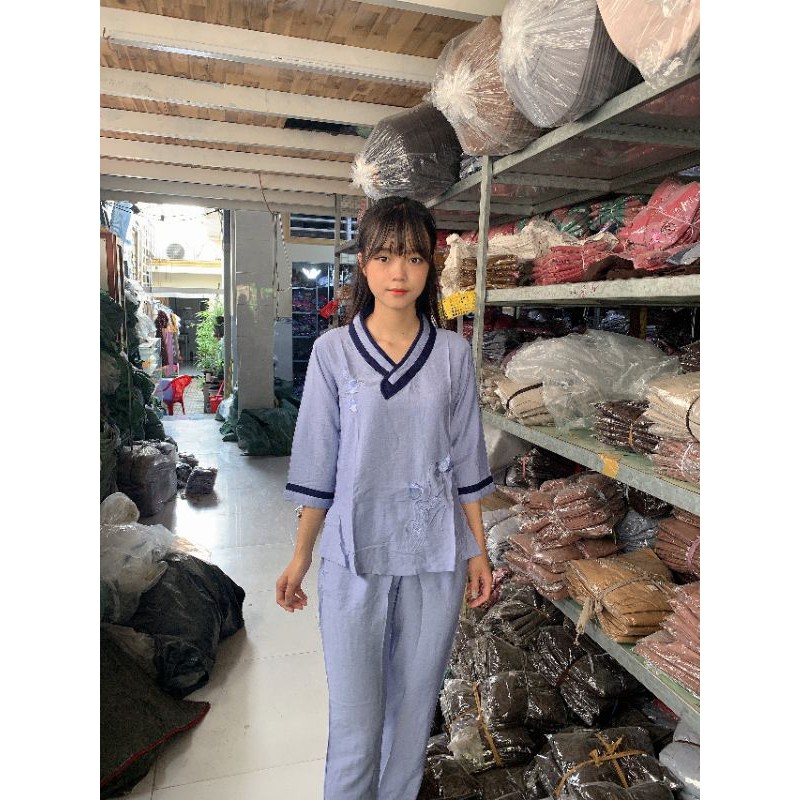 đồ bộ đi chùa.tim bầu