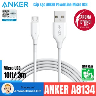Dây Cáp Sạc Micro USB Anker PowerLine 3m - A8134 (Notes: Không dùng cho iphone) | DVINCE Store