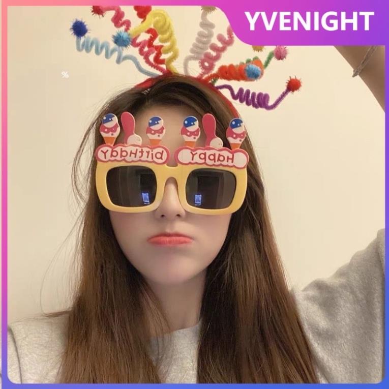 Kính sinh nhật, kính mắt Happy Birthday dễ thương đạo cụ chụp hình hot nhất hiện nay, trang trí sinh nhật, party tkutra