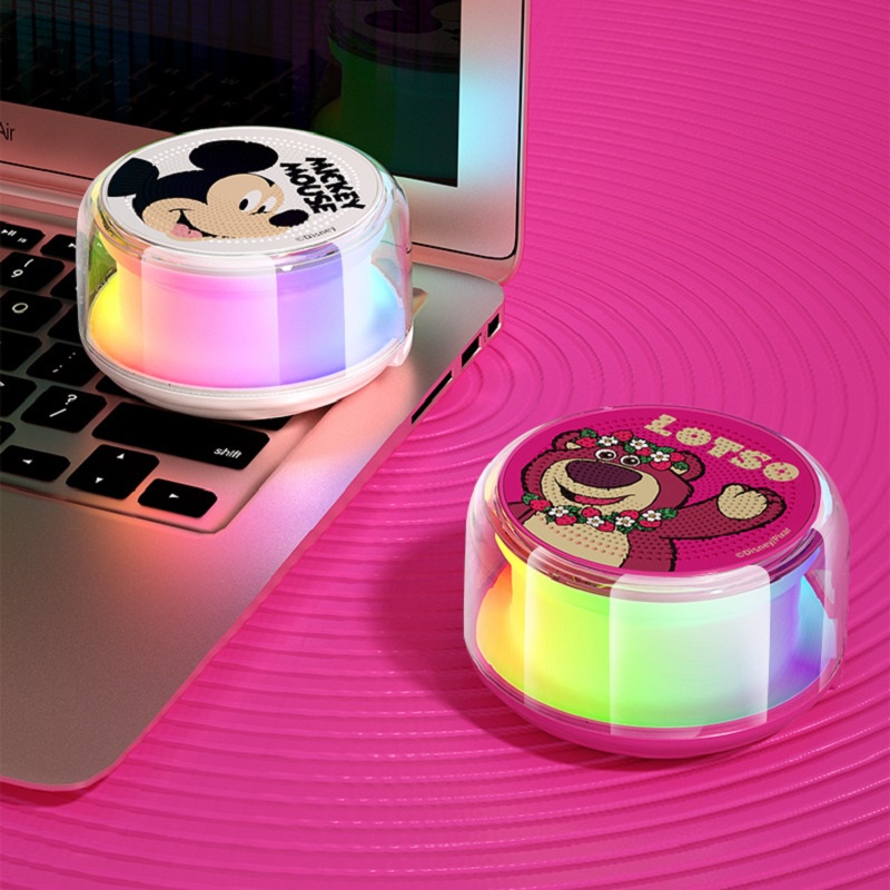 Loa Nghe Nhạc Bluetooth Không Dây Mini Loa Di động Dễ Thương Loa Bluetooth Có Mic Disney Mickey Mouse Gấu Dâu Tây Lotso