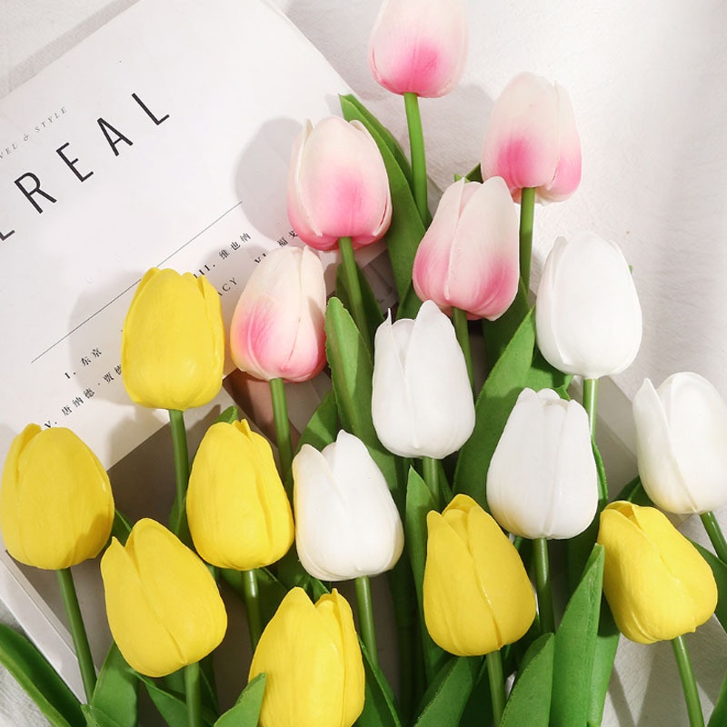 Hoa Tulip Nhân Tạo Dùng Cho Trang Trí 34CM