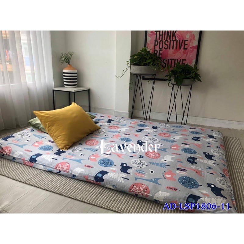 Vải hoạt hình may drap cho bé-vải cotton nhập khẩu Hàn quốc mềm mịn hình gấu