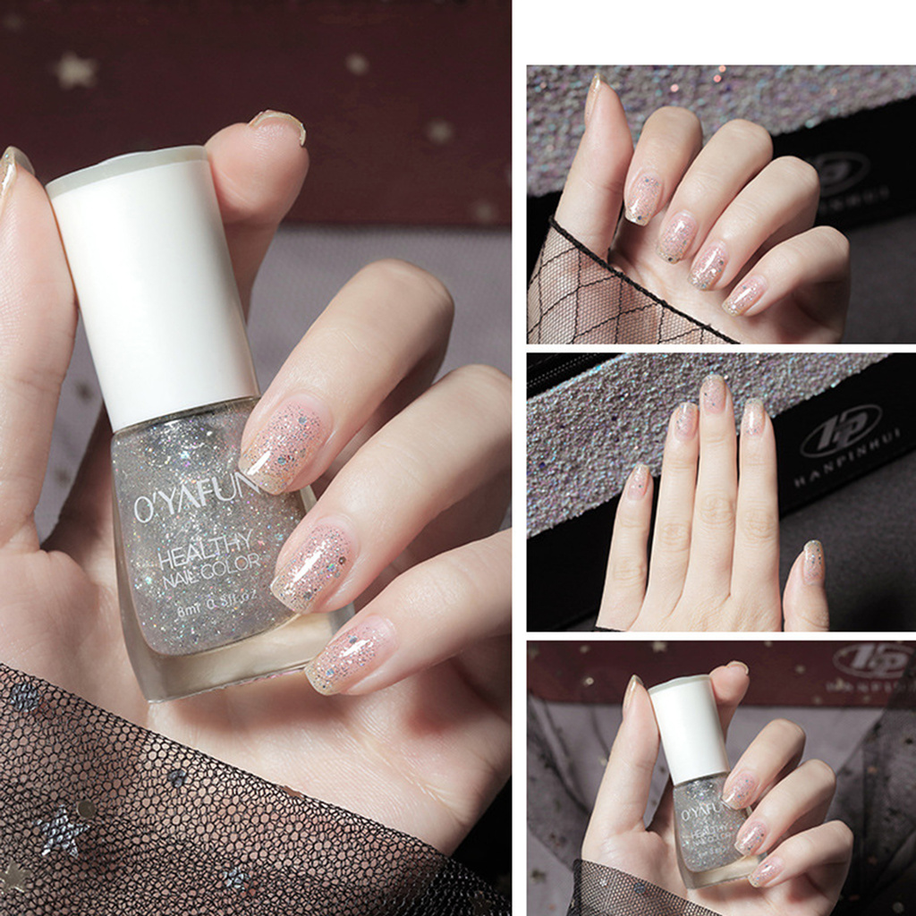 [Hàng mới về] Chai sơn móng nhanh khô màu sắc thời trang 18ml