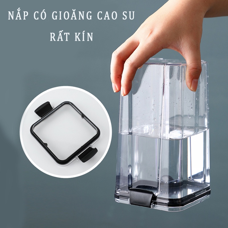 Hộp nhựa nắp cài bảo quản thực phẩm, hộp kín chống ẩm mốc - Mint ăn dặm