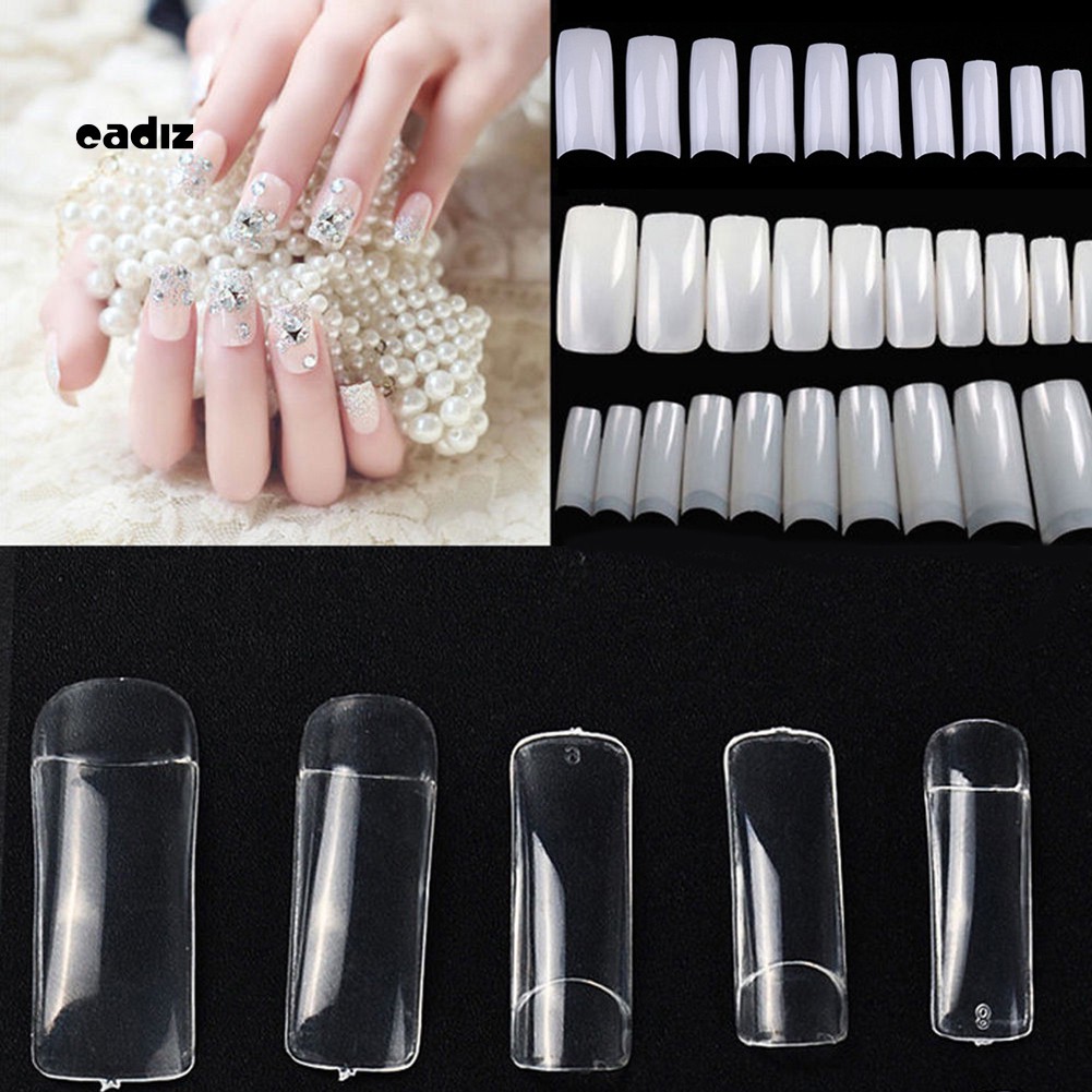 Bộ 500 móng giả trong suốt dùng cho vẽ móng tiện dụng