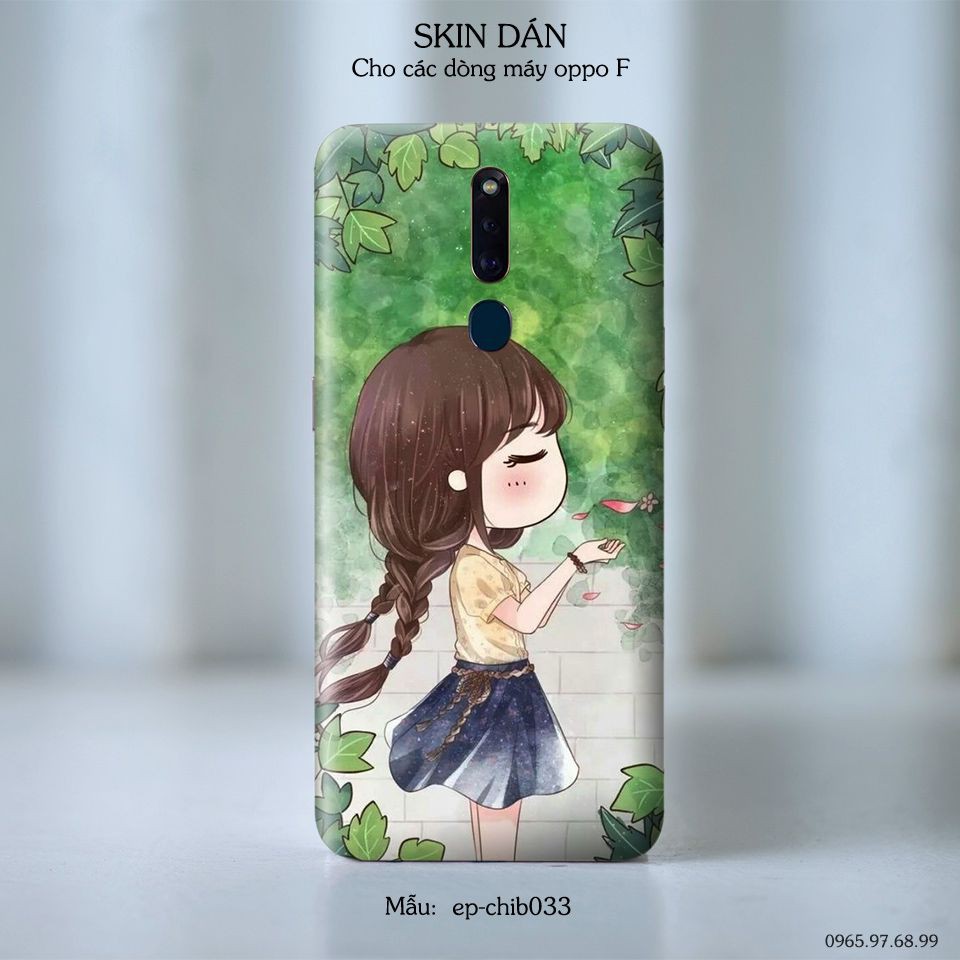 Skin dán cho các dòng điện thoại Oppo F1W - A35 - F3 lite - F3 plus in hình cô gái cực dễ thương