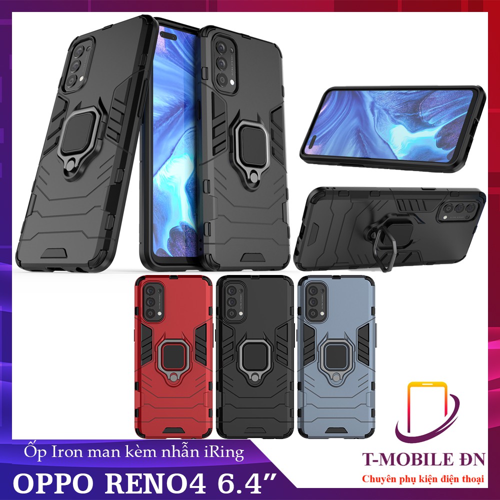 Ốp lưng Oppo Reno4 Reno 4 Pro, Ốp iRON MAN IRING Nhựa PC cứng viền dẻo chống sốc cho Oppo Reno 4 Pro | BigBuy360 - bigbuy360.vn