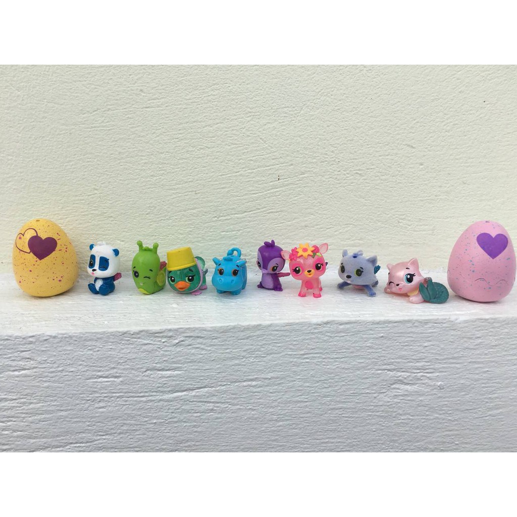 Trứng Hatchimal mini nhiều mẫu thú khác nhau (bán trộn lẫn 4 màu tím - hồng - vàng - cam)