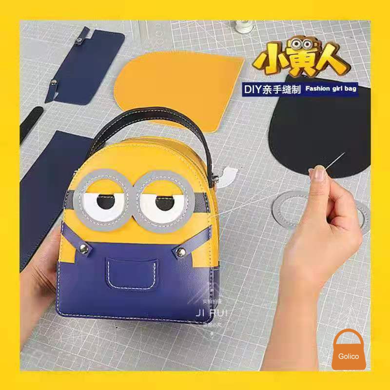 Túi handmade Túi tự làm Balo Minions đáng yêu đầy đủ phụ kiện có video hướng dẫn XHB017