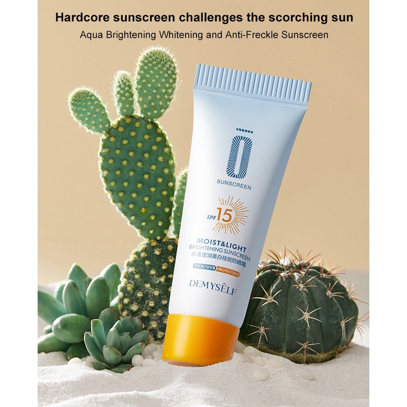 DEMYSELF Intensive UV Sun Block Cream / Collagen Sunscreen / Natural Vita Moist Sun Cream Sunscreen Whitening Sun Cream SPF 15 Sunblock Facial Body Skin Protective Cream Anti-Aging Oil-control Moisturizing Face -beauty