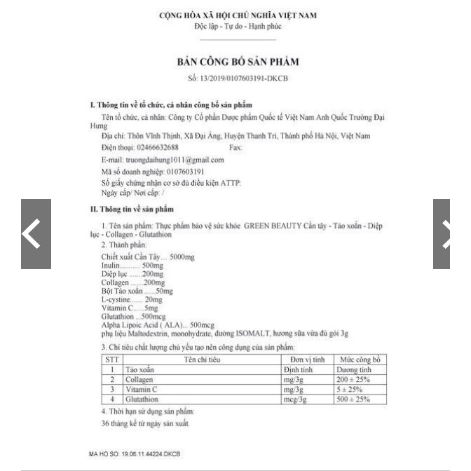 cần tây collagen thiên nhiên việt hộp 30 gói -hỗ trợ đẹp da hết nám | BigBuy360 - bigbuy360.vn