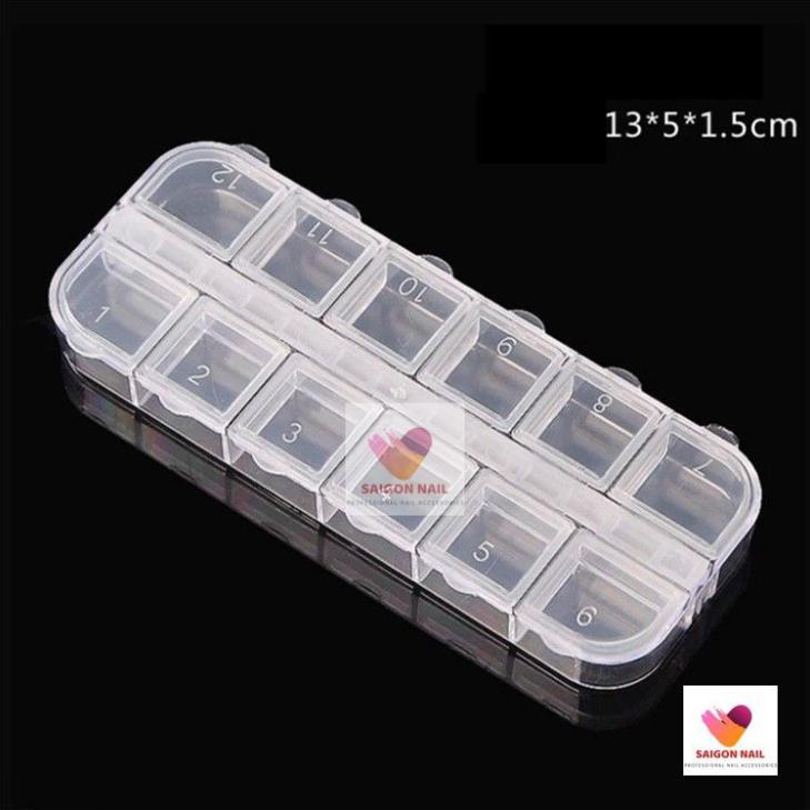 Khay hộp 12 ngăn đựng đá tra trí