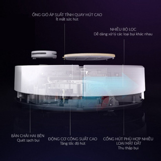 Robot Hút Bụi Lau Nhà, Robot Hút Bụi, Lực Hút Mạnh, Điều Khiển Qua App. BH 1 Đổi 1 Mới Trong 7 Ngày - ES06