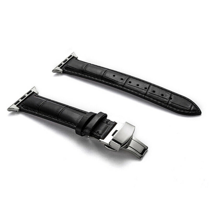 Dây đồng hồ apple watch DA BÒ XỊN KHÓA BUỚM cực mềm cho iwatch series 3 4 5 6 7 se hermes dây apple watch da seri