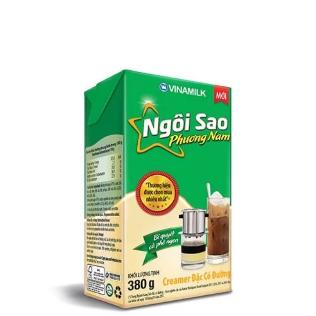 Creamer đặc Ngôi Sao Phương Nam xanh lá - Hộp giấy 380g