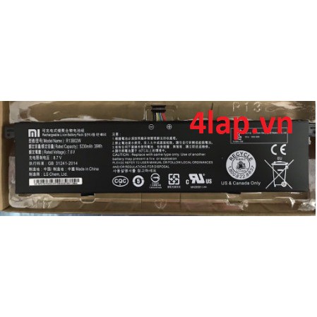 Thay pin Laptop Xiaomi Mi Air 13.3 R130 R13B01W R13B02W Original New 39Wh chất lượng cao.