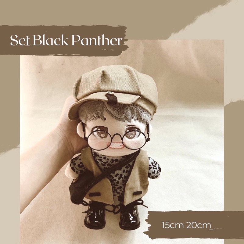 Set Black Panther đồ cho doll 15-20cm