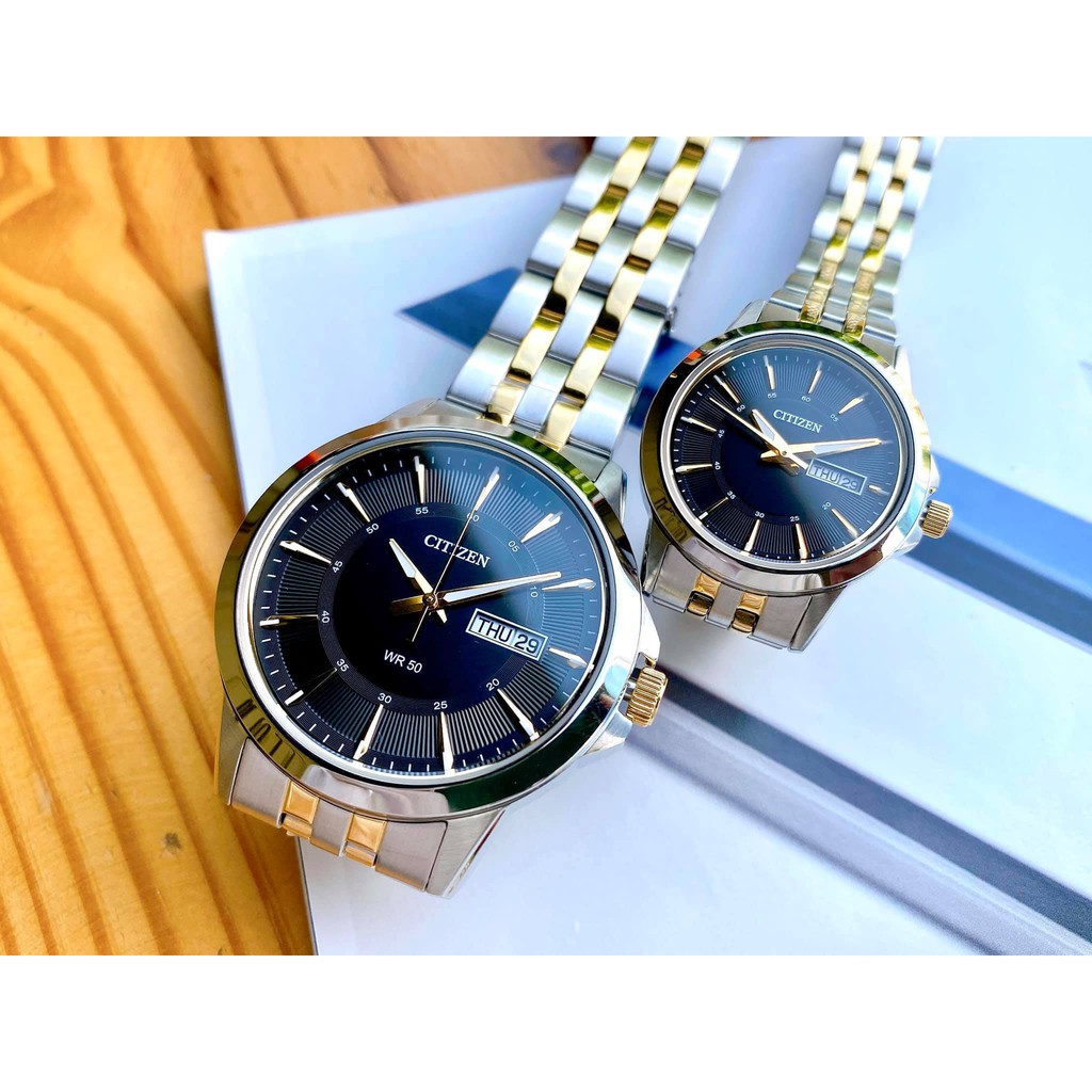 Đồng hồ cặp đôi nam nữ Citizen BF2018-55E & EQ0608-55E