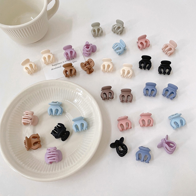 Set 2 Kẹp Tóc Nhỏ Màu Trơn Đơn Giản Thời Trang Hàn Quốc