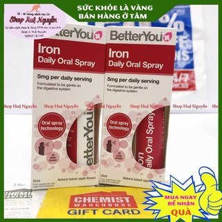 Sắt dạng xịt - Better You Iron Daily Oral Spray 25ml, bổ máu cho bé từ 1 tuổi không nóng và táo