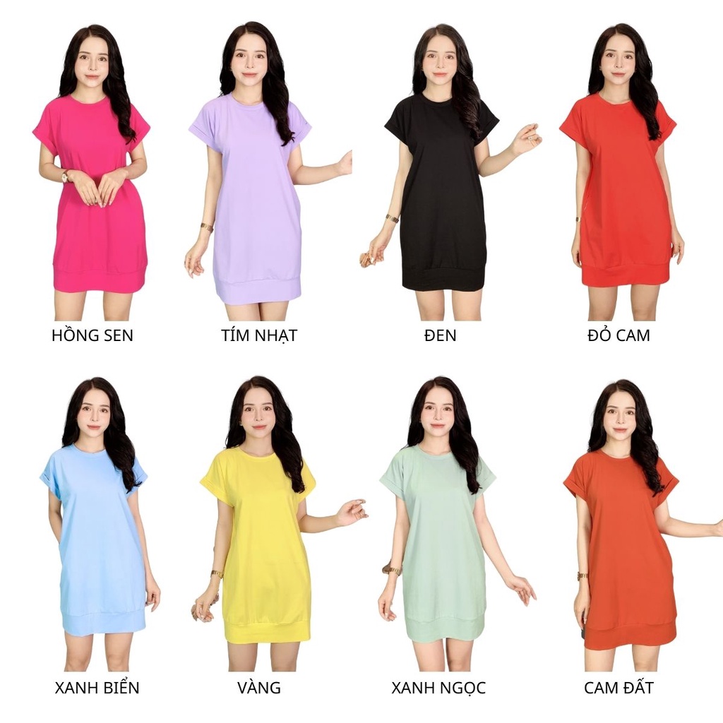 Váy babydoll tay phồng dáng suông ngắn bánh bèo tiểu thư chất cotton thun phong cách vintage Emilyclothings VX06