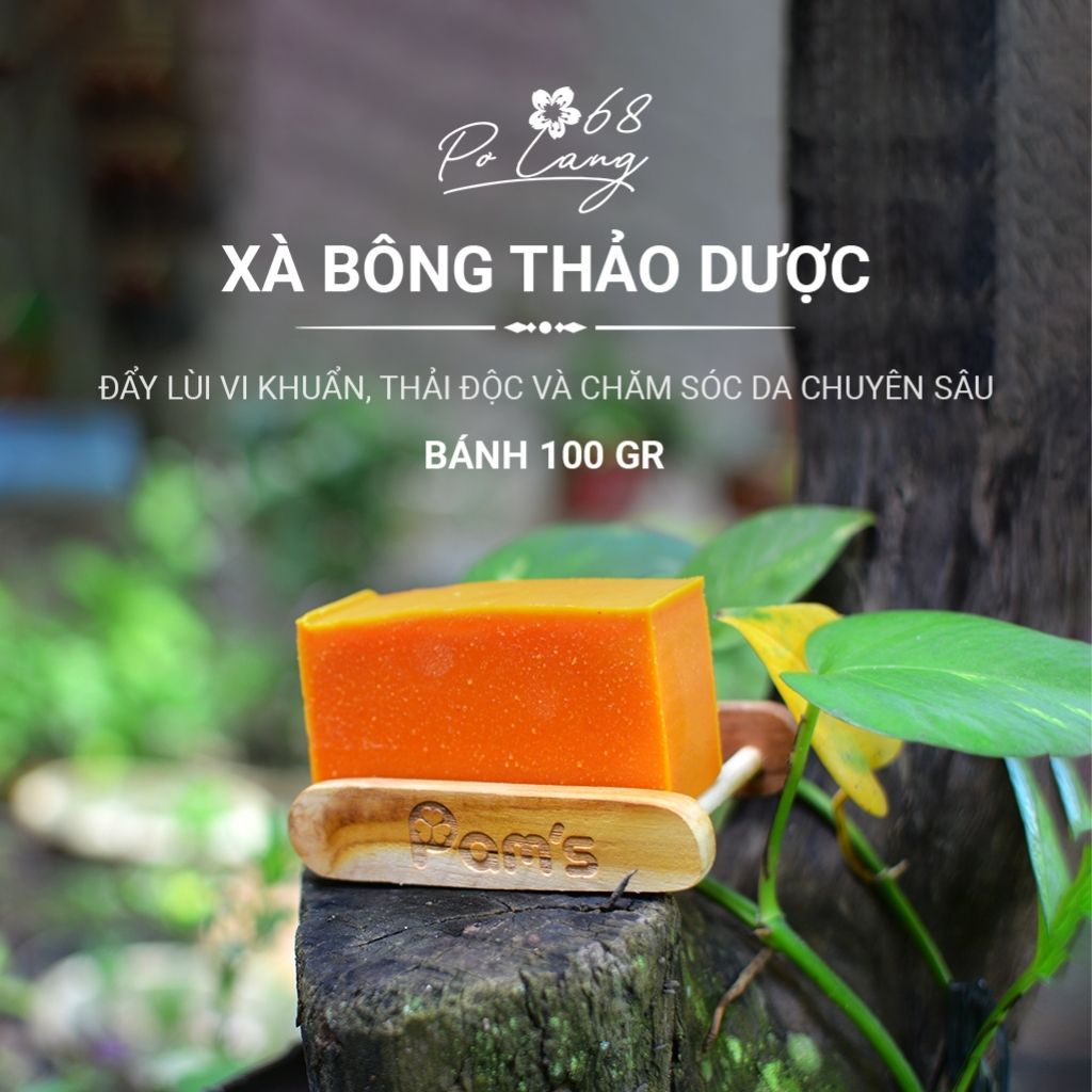 Xà Bông Thảo Dược Pơ Lang Giảm Mụn Lưng Mềm Mịn Da Chiết Xuất Thiên Nhiên Bánh 100 gr