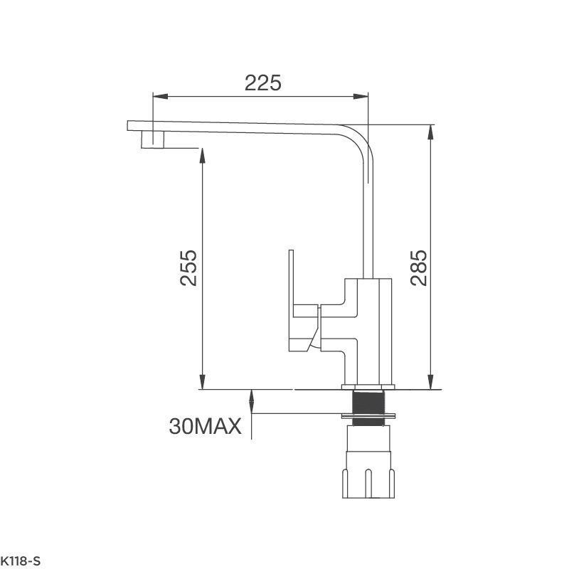 Vòi rửa chén Malloca K118-S - 2 nguồn nóng lạnh - Chất liệu inox 304 - Hàng Chính Hãng