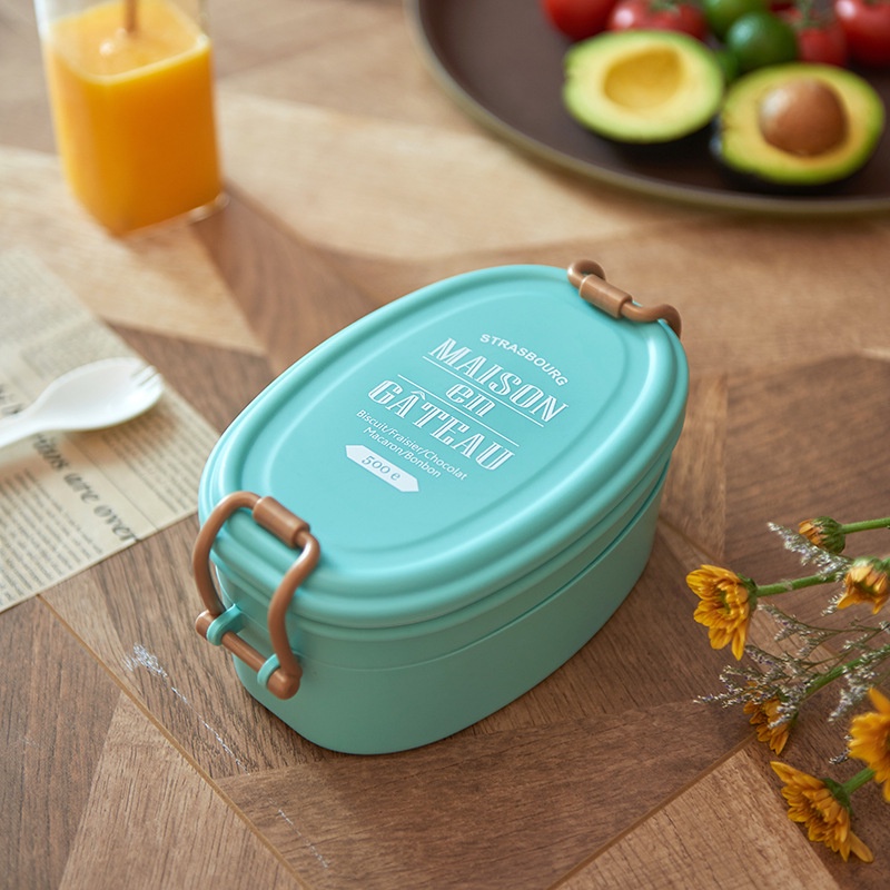 ONLY HOUSE Hộp cơm Hai Tầng Cách Nhiệt Đơn Giản Phong Cách Nhật Bản