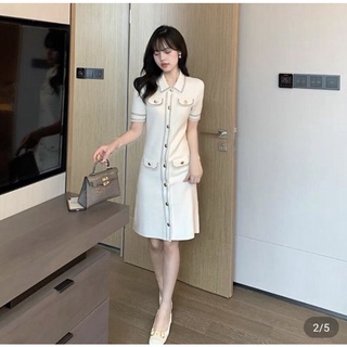 Đầm dạ trắng cao cấp