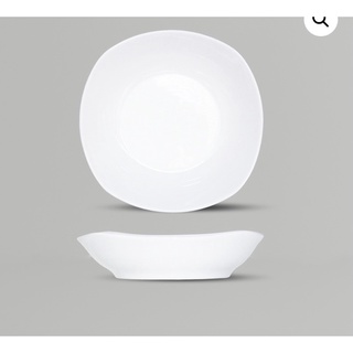 Đĩa sứ trắng mì ý vuông 4 cạnh size 8 - Gốm sứ CK