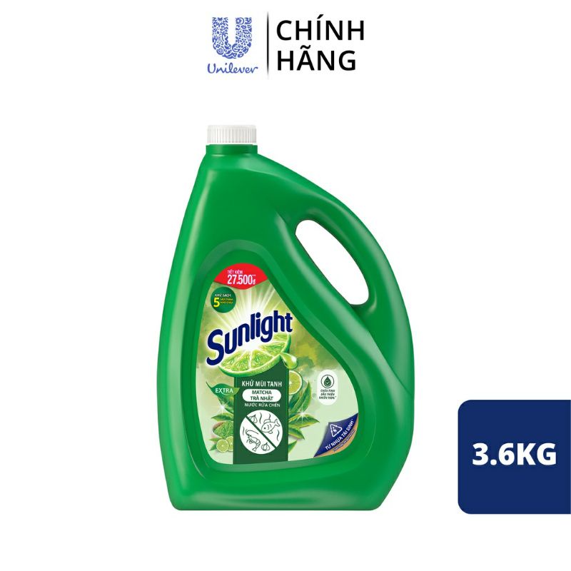 Nước rửa chén SUNLIGHT MUỐI KHOÁNG & LÔ HỘI 3,6Kg