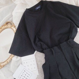 SET ÁO PULL ĐEN + QUẦN PAGGY TÂY