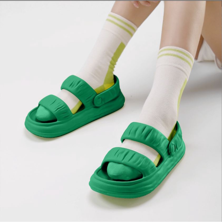 [HCM] Sandal Nữ Quai Nhún Màu Sắc Trendy