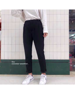 Quần baggy đen ống côn TSW