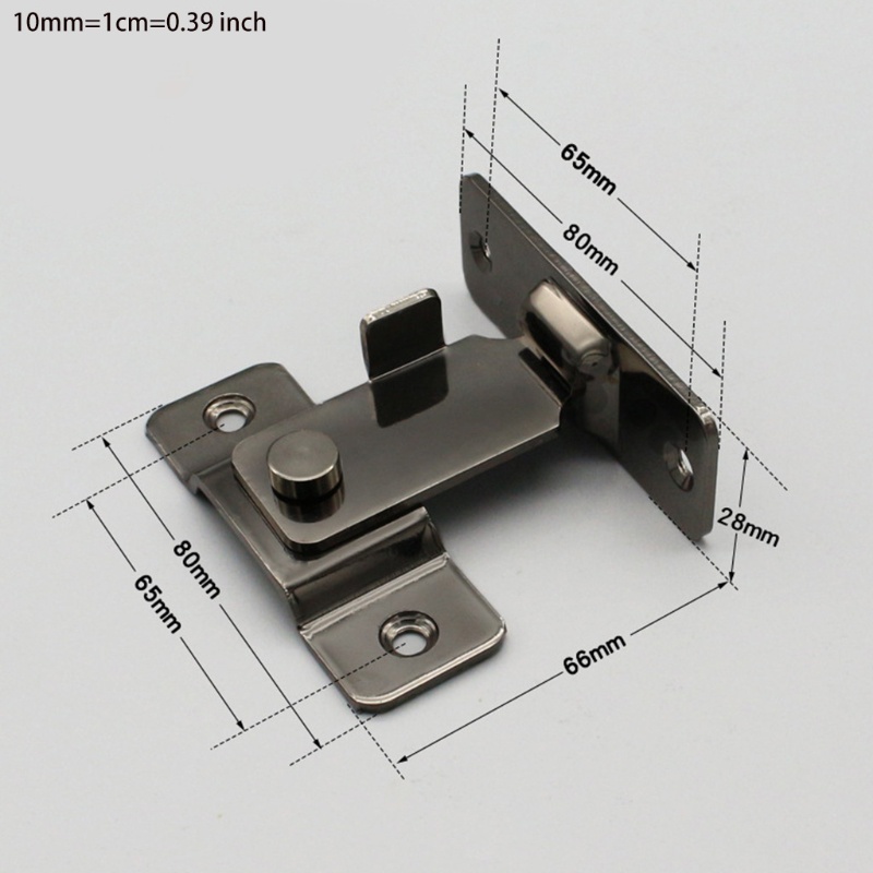 Chốt Khóa Cửa Góc Phải Bằng Thép Không Gỉ Tiện Dụng