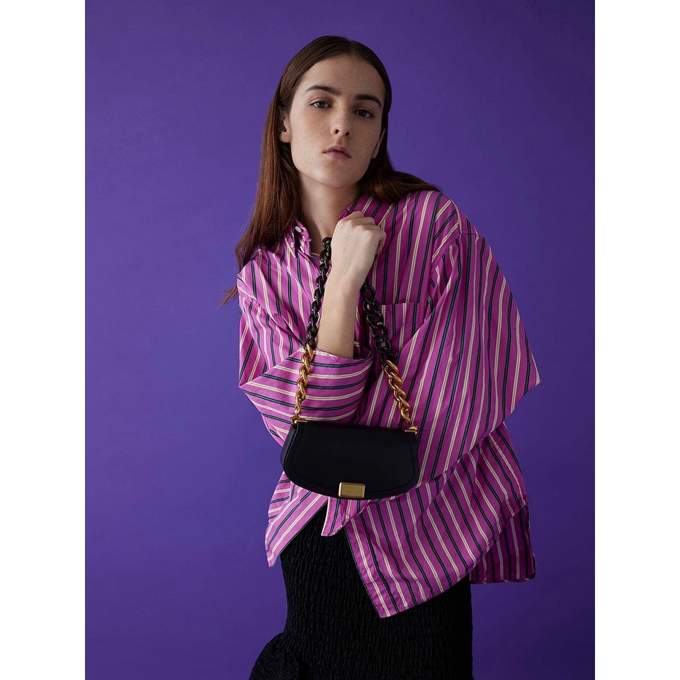 Túi CNk Dáng bầu Dây Xích Xuất Dư, Hàng Có Tem Xuất Xịn