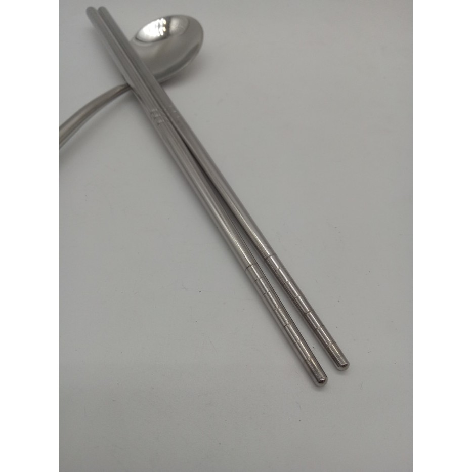 Bộ Muỗng Đũa Inox Phong Cách Hàn Quốc