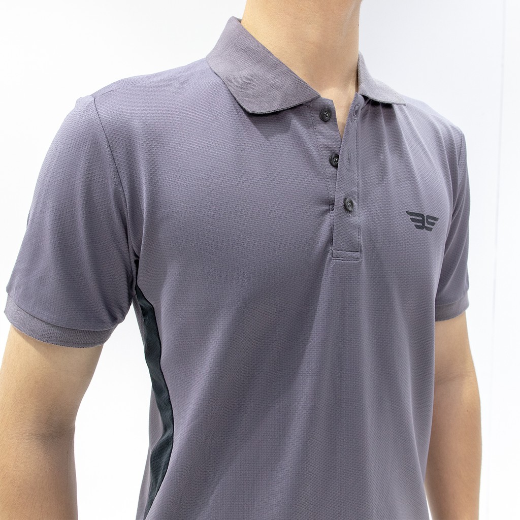 Áo Polo nam cổ bẻ phối UCO vải thun thể thao, chuẩn form, sang trọng lịch sự màu đen, ghi ATS0312 - EMSPO